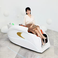 Lit de shampooing de salon spa moderne chaise de massage pour le lavage des ongles avec circulation de l'eau nouveau bassin de shampooing humide à vapeur