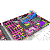 Parque de Trampolines Interior Personalizado con Zona de Juegos para Niños y Adultos, con Bungee Jumping y Fitness