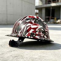 Casque de sécurité de chantier personnalisé OEM avec graphisme, suspension 6 points, réglable 53-63 cm, bandeau anti-transpiration détachable