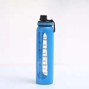 Best Selling Glass Tumbler Water Tea Maker Borosilicate Glass Water Bottle Trolley For Travel Sport