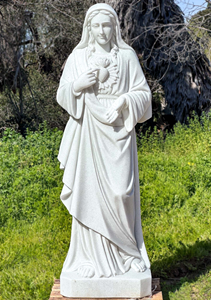 Statua della Vergine Maria Velata Scolpita a Mano in Marmo, Decorazione Personalizzata di Alta Qualità per Musei d'Arte - Product Image 3