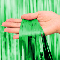 Tirai Hujan Foil Tinsel 2x1m, Tirai Foil Warna-warni, Dekorasi Latar Belakang Pesta Ulang Tahun Pernikahan
