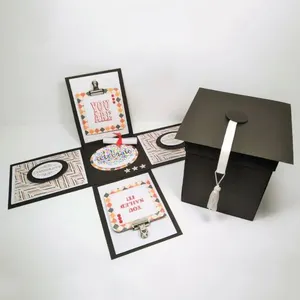 免费设计相册爆炸礼品盒蛋糕惊喜爆炸盒精致外观毕业礼品盒