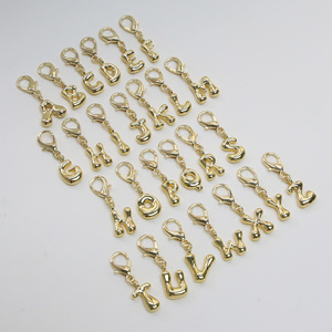 Charms Charms con lettere iniziali a bolle grossa e carina per borse da donna Charm Charm <span class=keywords><strong>portachiavi</strong></span> accessori - Product Image 1