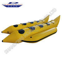 Bateau banane gonflable en PVC pour le ski nautique, la plage, le lac, la rivière - Stable et pliable, idéal pour les parcs aquatiques