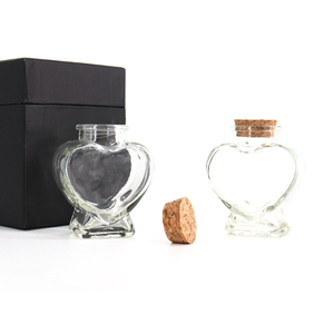 <strong>Heart</strong> Shape <strong>Glass</strong> <strong>Bottle</strong> for Wedding Decoration Diy Gift Home Party 50Ml <strong>Heart</strong> Shaped <strong>Glass</strong> Jar Wishing Favor <strong>Bottle</strong> With Cork - Product Image 1