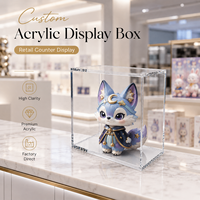 Boîte de présentation en acrylique pour cartes à collectionner, figurines Lego, collection de boosters, boîte acrylique ETB avec couvercle magnétique