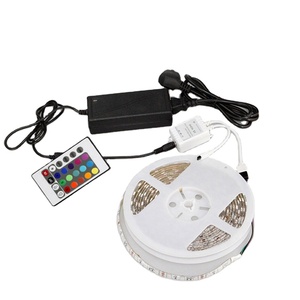 10M 12V SMD5050 <span class=keywords><strong>Kit</strong></span> lampu setrip LED RGB, lampu lembut untuk dekorasi ruangan 5050 120 LED 10mm lebar badan aluminium IP65 untuk WiFi lanskap - Product Image 1