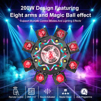 Magische Kugel Achtarm LED Moving Head Bühnenlicht DMX 512 RGB Disco-Licht mit 150W Leistung für Club Party Hochzeit Event