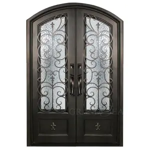 Wholesale Besi Tempa Safety Desain Pintu Pintu Besi Untuk Villa