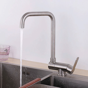 <span class=keywords><strong>SANIPRO</strong></span> Design Unique contemporain robinet d'eau rotatif à 360 degrés noir or brossé 304 robinet de cuisine pliant en acier inoxydable - Product Image 3