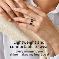 Anillo Inteligente con Monitor de Ritmo Cardíaco, Resistente al Agua, para Apple iPhone y Samsung