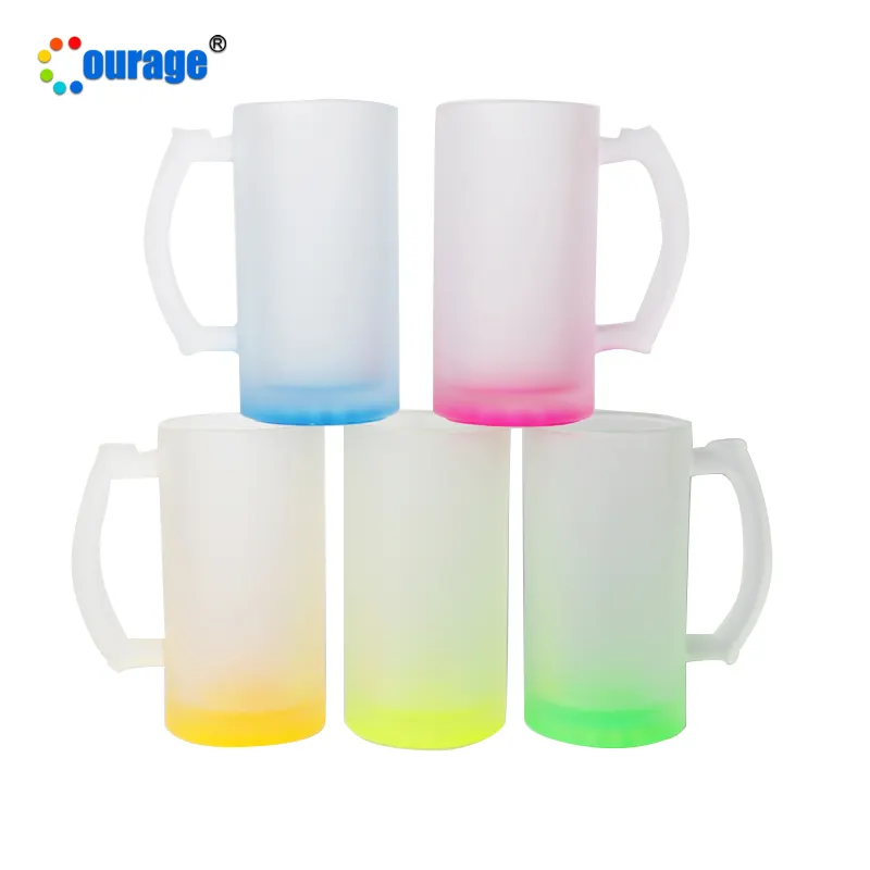 Frosted Beer Can Glass 16oz Sublimation