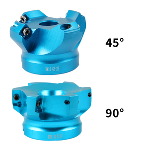 เครื่องกลึง Cnc อลูมิเนียมเครื่องตัดหัว 300r/400r อลูมิเนียม Face Mill Km12 เครื่องตัด 45 90 องศา