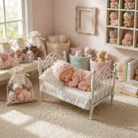 Poupée Reborn miniature de 3 pouces, poupée princesse bébé, boîte cadeau, couronne rose, jouet pour bébé