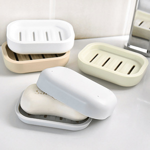 Creative Double Layer Drain Soap <b>Box</b> for Home Portable ABS <b>Large</b> Storage Rack for Laundry Soap White Bathroom Soap Storage - Product Image 3