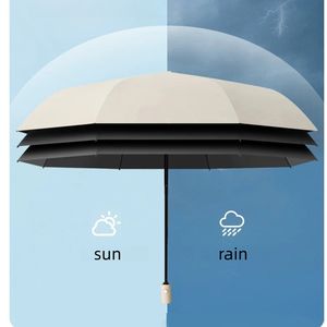 Paraguas Promocional Automático con Diseño de 3 Pliegues, Impresión de Logotipo Personalizado Aceptada, Paraguas Resistente al Viento para Publicidad y Regalos - Product Image 2
