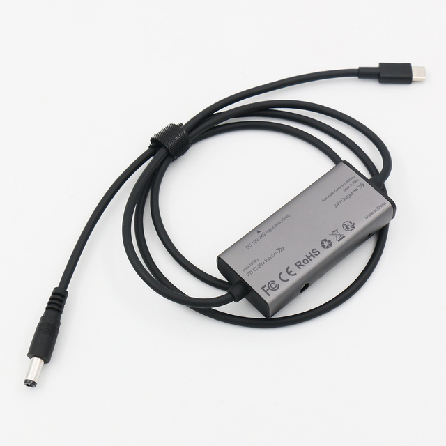 USB Type-C to DC Adjustable Voltage Charging Cable 6V/10.8V/12.6V/16.8V/21V/25.2V for 2S-6S Lithium Battery Power Supply Cord