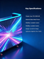 Mesa de DJ LED Curva en Forma de U P2.5 GOB, Mostrador de DJ LED con Alta Frecuencia de Actualización de 3840Hz, Pantalla LED, Sistema de Control NOVA Tb40 MRV412