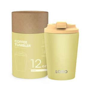 Gobelet isotherme en acier inoxydable à double paroi de 360 ml avec logo personnalisé, cadeau de Noël pour les boissons chaudes et froides - Product Image 1