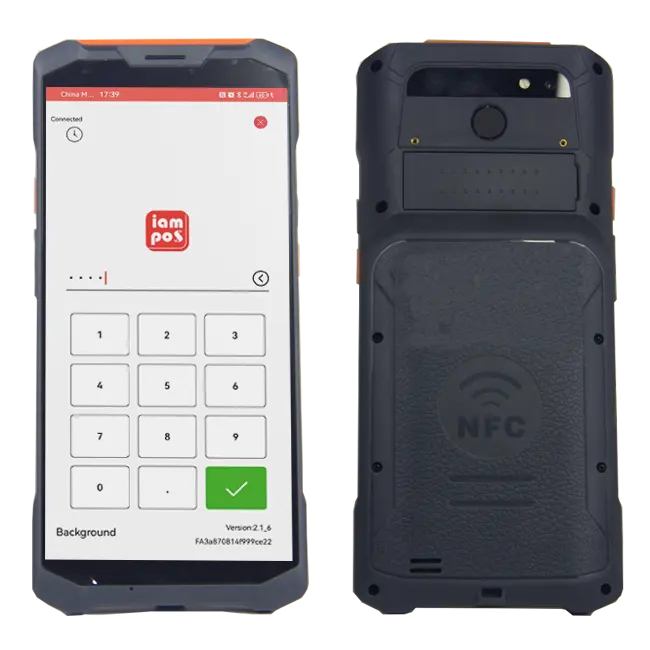 NFC fonksiyonu ile kablosuz veri toplama terminali el Android POS sipariş cihazı iş perakende Express için kamera ile
