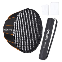 Godox QR-P120 Boîte à lumière parabolique à configuration rapide de 47 pouces avec support Bowens avec grille et sac de transport