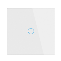 Interrupteur d'éclairage intelligent UEMON pour maison connectée, compatible Zigbee, norme UE/Royaume-Uni, 1/2/3 boutons, tactile, en verre, avec cadre en aluminium, fil neutre universel