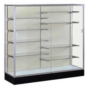 Full Vision smoke shop glass display showcase display table glass aluminium Showcase with led light glass display showcase