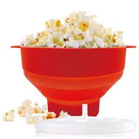 Original Großhandel zusammen klappbare BPA-freie Lebensmittel qualität Mikrowelle Popcorn Popper Silikon Popcorn Maker mit Deckel