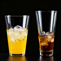 Vente chaude 300ml 380ml 460ml à l'ancienne pinte gobelet en verre pour boissons Premium Milk Cup Drinkware
