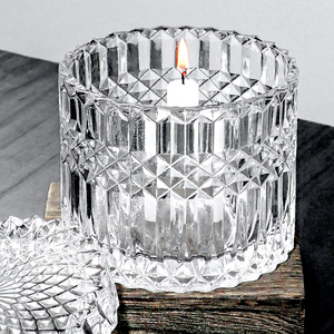 Latest Glass Candle Holder Jar with Lid Wholesale Heat Resistant <strong>Large</strong> Tealight Cup Wedding Decor Windproof Glass <strong>Candlestick</strong> - Product Image 5