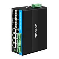 Dikelola 16 Port Gigabit Poe Switch Din-rail jaringan Switch 8RJ45 + 8SFP dengan 4 * RS485 + 2 * dapat BUS