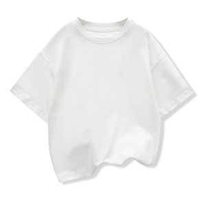 Wholesale <strong>Boys</strong> Short Sleeves Custom Design Multi Solid Plain Color Drop Shoulder Style 100% Cotton Kids <strong>T</strong>-<strong>Shirt</strong> - Product Image 5