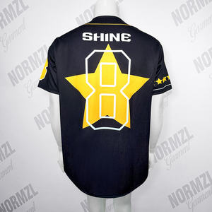 Производитель, недорогие пустые бейсбольные Джерси с коротким рукавом, оптовая продажа, сублимационная и вышитая бейсбольная майка, производитель - Product Image 4