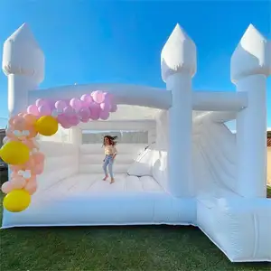 Guangzhou Factory cheap price inflatable white wedding bouncer inflatable suppliers ocean slide inflatable bouncer