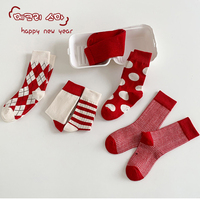 Chaussettes mi-hautes pour femmes, motif léopard rouge et blanc, en nylon/coton, avec logo sur le bord, antidérapantes et respirantes, pour usage quotidien, chaussettes d'automne
