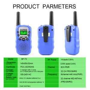 <span class=keywords><strong>Talkie</strong></span>-<span class=keywords><strong>walkie</strong></span> Baofeng T3 pour enfants, best-seller, personnalisé, avec certification CE, FCC, RoHS, <span class=keywords><strong>rechargeable</strong></span>, radio de poche sans fil pour enfants, pour l'extérieur - Product Image 4