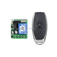 Control remoto RF universal con 1 botón y 433 MHz DC 12 V Módulo receptor de relé de 1 canal para puerta, garaje y Luz