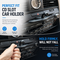 Support de téléphone universel pour voiture avec fente pour CD 360 °   Support de téléphone portable rotatif et stable à clipser, sans obstruction de la grille d'aération ni du lecteur CD