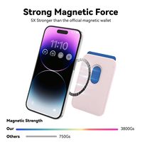 Dompet Kulit PU Kustom untuk iPhone 13 14 15 16 17, Tempat Kartu Nama Bergaya, Kantong Ponsel