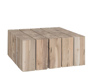 Handcrafted Reclaimed Timber Block Coffee <b>Table</b> <b>Rustic</b> Natural <b>Wood</b> Modern Farmhouse Living Room Center <b>Table</b> - Product Image 1