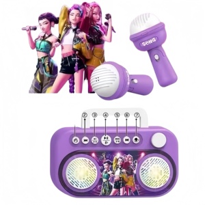 Machine à chanter portable pour enfants - 2 micros sans fil, Bluetooth 5.0, commande à 7 boutons, à partir de 3 ans, OEM disponible - Product Image 2