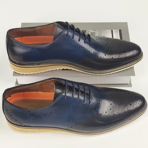 Zapatos de Negocios de Alta Gama para Hombre, Estilo Británico, Otoñales, para Oficina, con Cordones, Parte Superior de Cuero Genuino, Suela de Goma, Punta Moderna - Product Image 5