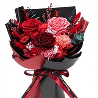 Bouquet de roses réelles préservées à jamais, cadeau pour anniversaire, cadeaux pour femmes, maman, grand-mère, épouse, petite amie