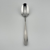 Ensemble de couverts en acier inoxydable 410 poli miroir avec manche uni, couteau, fourchette et cuillère pour la maison et la restauration (vente en gros)