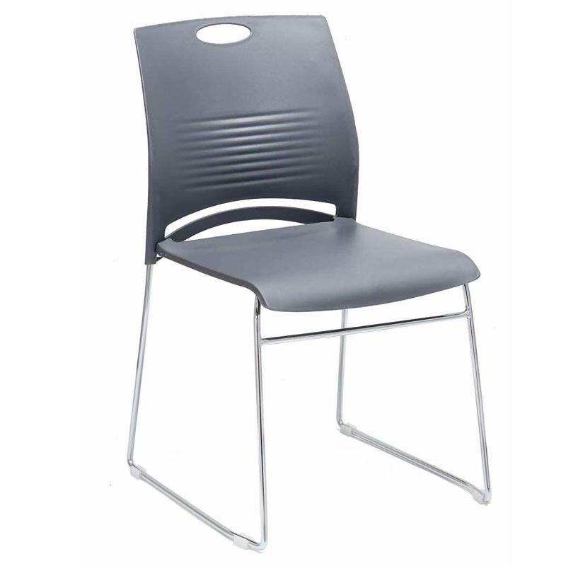 Assiette pleine en plastique gris (épaissie)