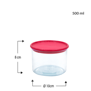 Contenitore per alimenti trasparente da 500ml con coperchio verde rosa turchese-per conservare i biscotti alle spezie dei cereali - Product Image 2