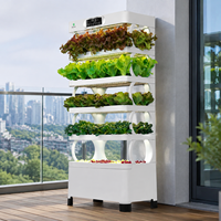 Système de jardin hydroponique d'intérieur intelligent à 5 niveaux, lumière de croissance LED à spectre complet et pompe à eau automatique pour herbes fraîches