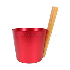 Finlandia البخار أفضل ملحقات ساونا الألومنيوم الأحمر الفاخرة ساونا عدة برميل للبيع - Product Image 3