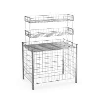 Cage promotionnelle pliable en treillis métallique, gain de place, pour présentation en supermarché